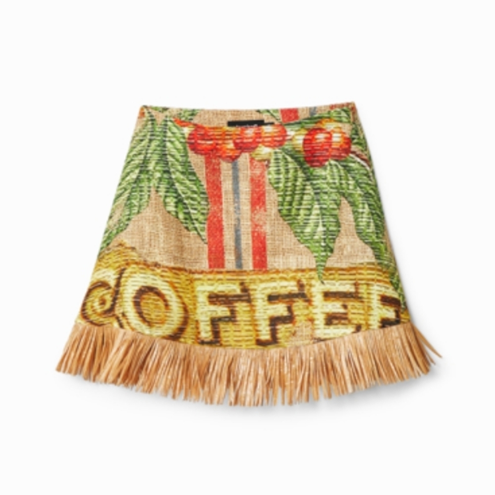 Stella Jean Coffee Skirt